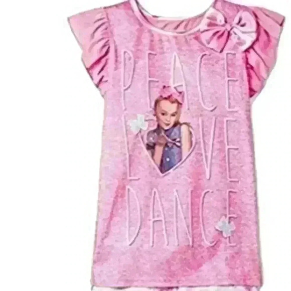 Girls JoJo Siwa Peace, Love, and Dance  Pajama Top - Picture 1 of 4